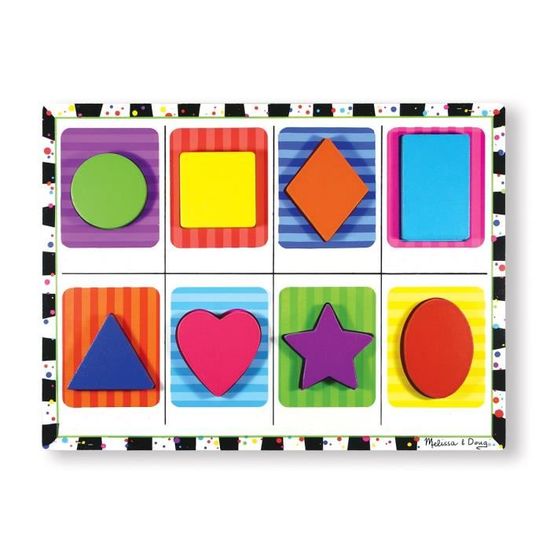 Puzzle en bois pour enfants - MELISSA & DOUG - Formes - Moins de 100 pièces - Mixte