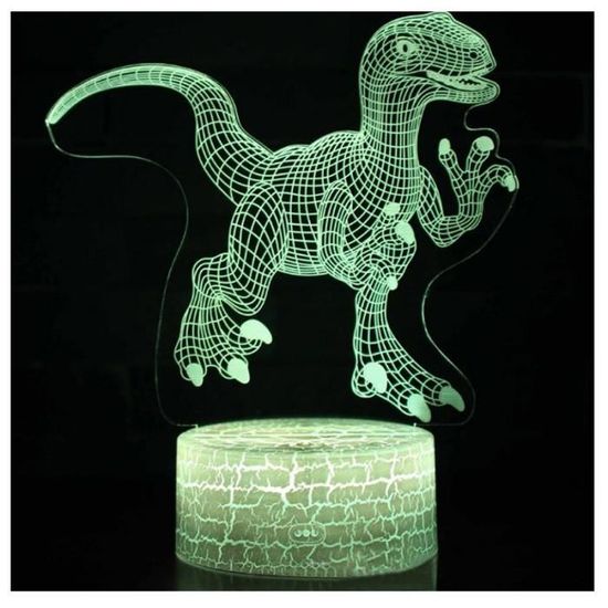 Série Dinosaure 3D Night Light LED Télécommande Colorful Touch Creative Lampe de table Lampe de chevet Style H