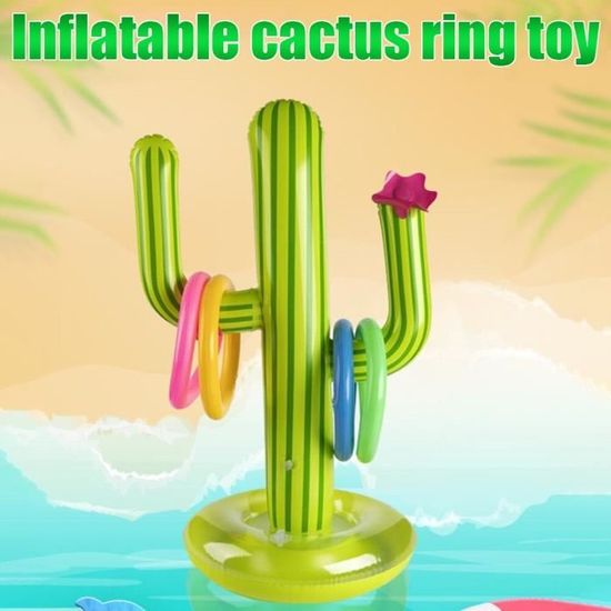 Lot De 9 Jeux Gonflables En Forme De Cactus Avec 8 Anneaux