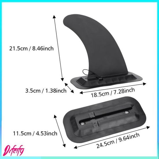 Aileron De Surf 9 Pouces Détachable Renforcé Nylon - Pour Longboard Paddleboard SUP