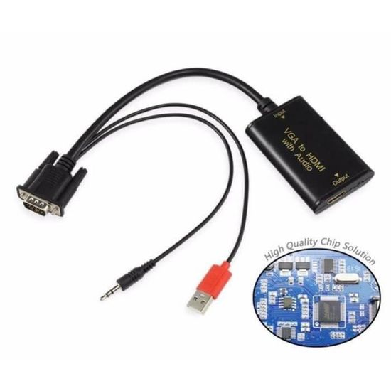 HDMI-Compatible Con El Adaptador VGA Salida De Video Converter Con 3,5 - Foto 11
