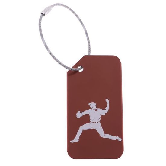 Étiquette de Bagage en Métal Carte Valise Identité Marque Adresse Nom Accessoire baseball