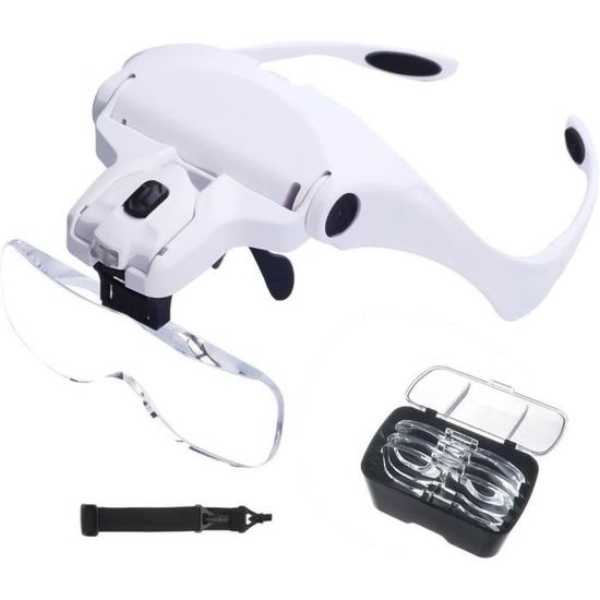 Queta de Loupe Loupe Eclairante Loupe Bijoutier Ajustable avec