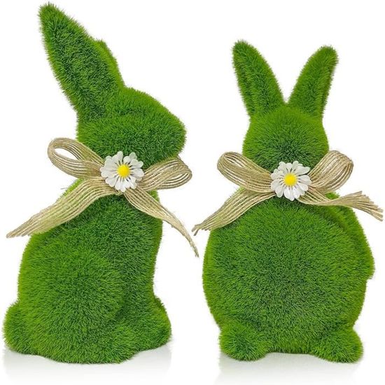 Lapin En Céramique Craquelée Blanc - Déco Lavande, Style Shabby Chic, 12cm
