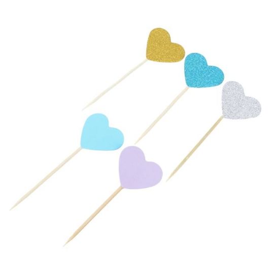 Bymivofun 15 Pcs Feuilles De Palmier Tropical Gâteau Topper, Joyeux