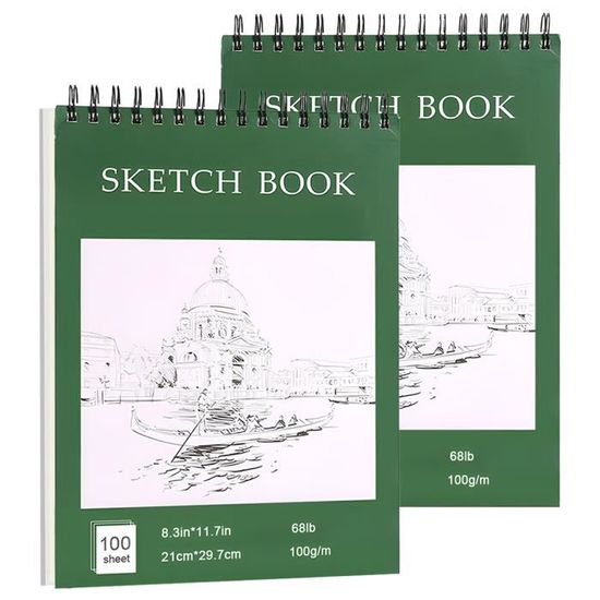 ITrend Carnet De Croquis A4 – Papier à Dessin – Croquis Et Dessin – Facile à Utiliser – Papier Blanc Créatif Amusant – Couverture Arrière De Carte De 70 G/m²