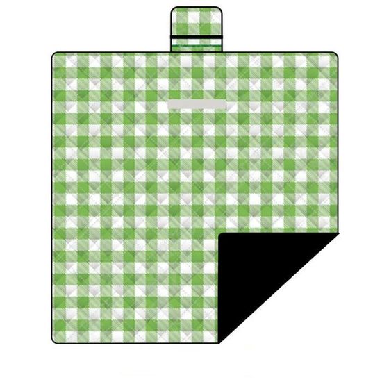 Relaxdays Couverture de Pique-Nique Picnic Plaid imperméable 200x200 cm poignée Isolation, Orange-Rouge, Coloré