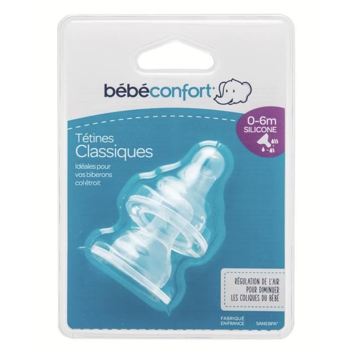 BEBE CONFORT Tétine Silicone T1 (x2) - 3 Vitesses