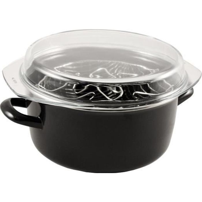 BAUMALU Friteuse émail - 26 cm - Noir