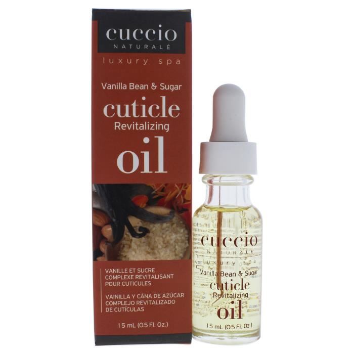 Huile revitalisante pour cuticules - Manucure aux gousses de vanille et au sucre par Cuccio pour unisexe - 0,5 oz d'huile