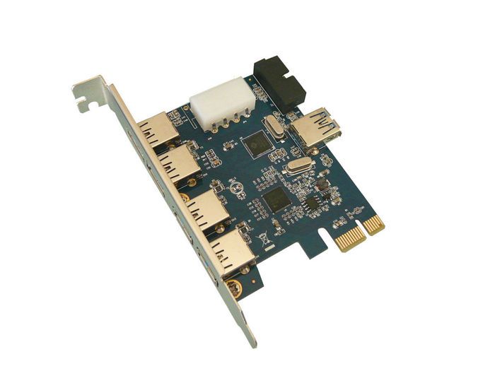 CARTE PCIE 4+1 PORTS USB3 + CONNECTEUR INTERNE 19