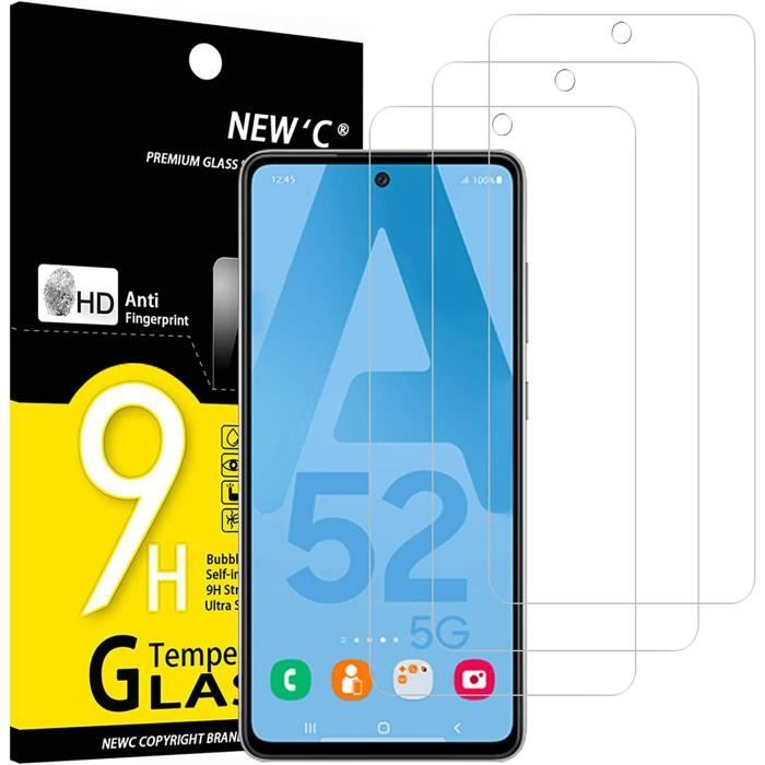 Lot de 3, Verre Trempé pour Samsung Galaxy A52, A52 5G, A52S 5G, Film Protection écran - Anti Rayures - sans Bulles d'air -Ult[220]