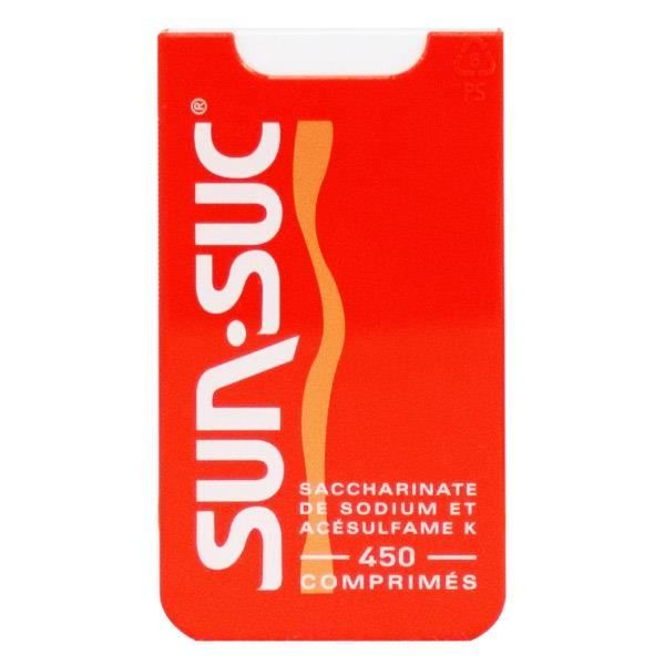 Sun Suc Saccharinate de Sodium et Acésulfame K 450 comprimés