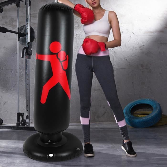 160cm Sac de boxe gonflable de culbuteur de colonne de enfants de sacs de sable de remise en forme de PVC BOH