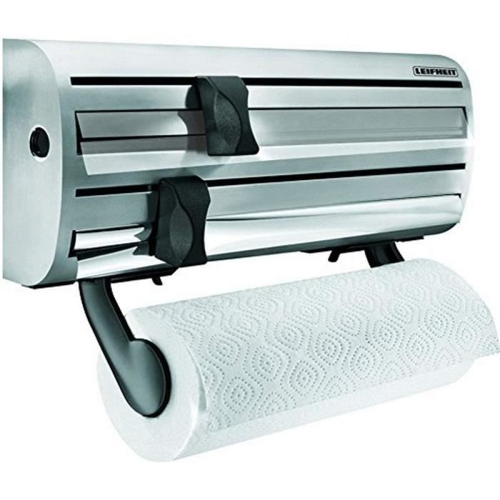 RANGEMENT CUISINE Leifheit Dérouleur mural Parat Royal ProLine, porte sopalin pour 3 rouleaux, support de rangement cuisin538