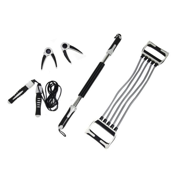 FA Sports 53 Kit fitness pour homme WorkOut2+ (Noir-gris)