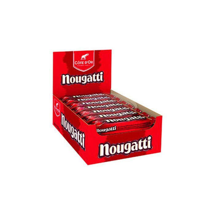 Côte d'Or Nougatti - Barre de Nougat enrobée de Chocolat au Lait - Cacao 100% Durable - Présentoir de 24 barres chocolatées