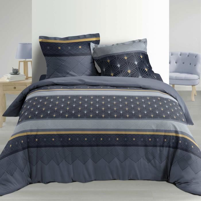 CDaffaires parure 3 p. 240 x 220 cm percale imp. 78 fils allover maxine