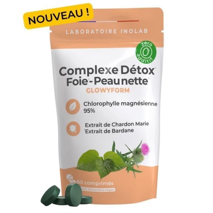 Complexe DETOX FOIE + PEAU - Chlorophylle magnésienne, Chardon Marie et Bardane 0,2