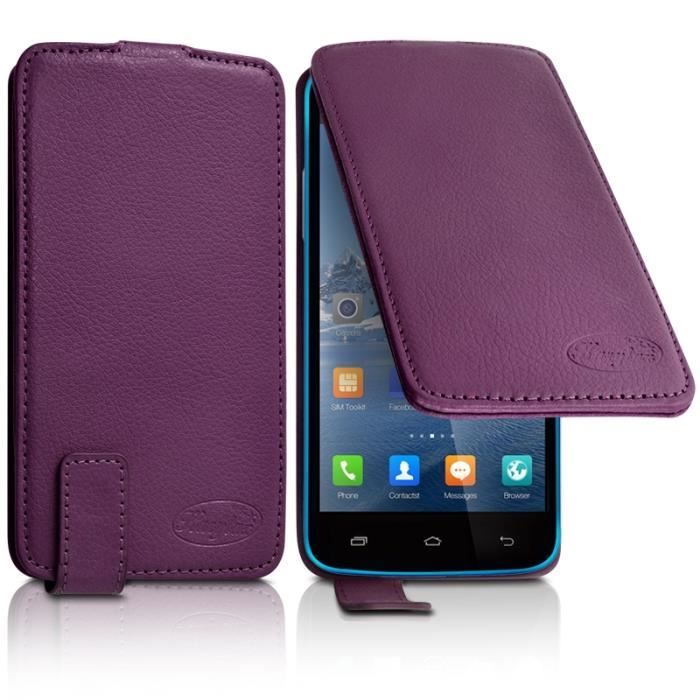Housse Etui Clapet Couleur Violet Universel S pour Blackview A5