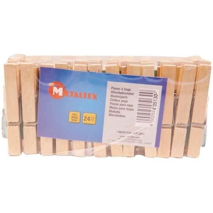 METALTEX - Pince linge bois sachet 24 405130