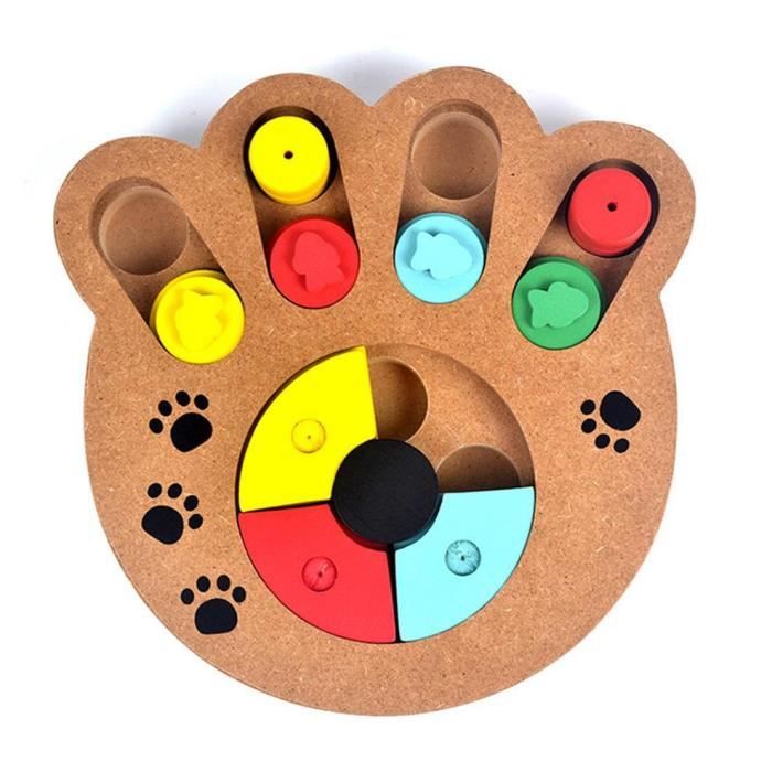 Chien de compagnie jouets éducatifs os patte type d'impression nouveau jeu en bois alimentation multi-fonction jouet pour animaux