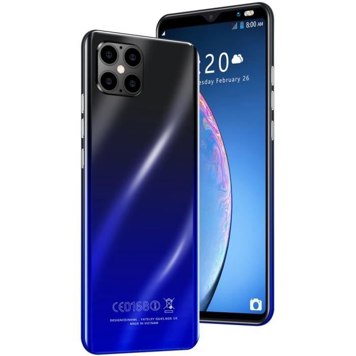 Téléphone Mobile 5,5 pouces Dual SIM 512Mo + 4Go Android 6.0 Vitesse de reconnaissance élevée Noir dégradé