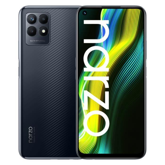 realme narzo 50 noir 4GB+128GB realme smartphone US chargeur avec FR adapteur 50MP triple camera 120HZ 5000mAh 33W charge