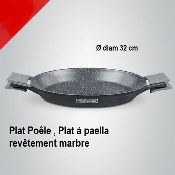 Plat poêle, plat paella marbre 32 cm Marque Royalty Line