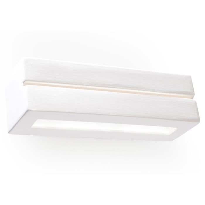 Applique Murale Céramique VEGA LINE Lampe Murale Moderne Design pr Chambre Salon Escalier Couloir - Blanc
