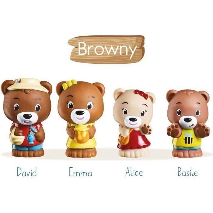 KLOROFIL Lot de 4 personnages famille Browny