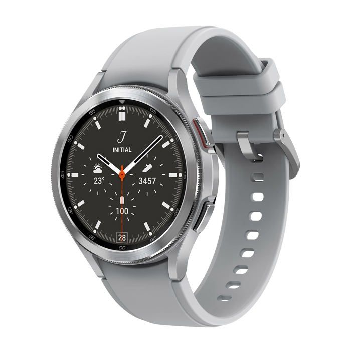 Montre bracelet Samsung F R890NZSADBT Galaxy Watch 4 Classic 46mm Bluetooth Smartwatch Silver Achat vente montre Cdiscount