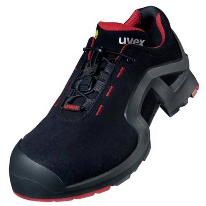 Uvex Basket Uvex - 8516244Schwarz-Rot - 1 Chaussures S1P - p. Homme - Femme - L12 (Large)
