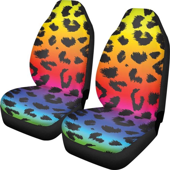 Lot De 2 Housse De Siège Voiture SEANATIVE Motif Léopard - Protection Universelle Confortable