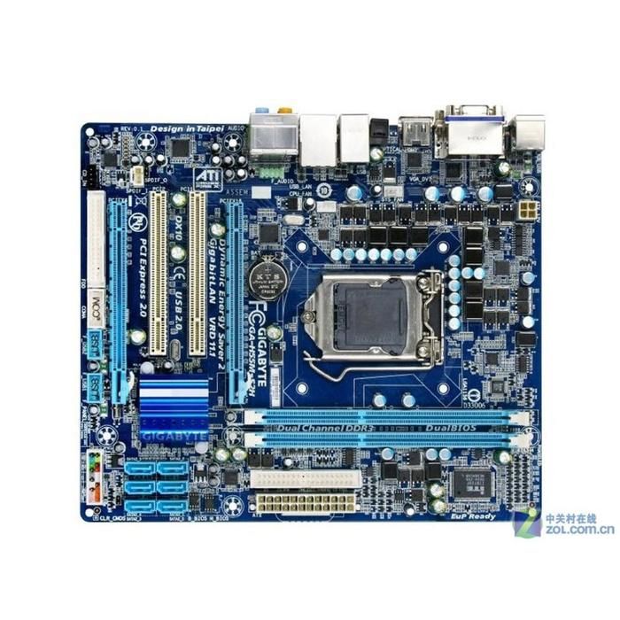 Carte mère GIGABYTE GA-H55M-S2H Intel H55 Socket LGA1156 2xDDR3 SDRAM 8GB Micro ATX - Gigabyte