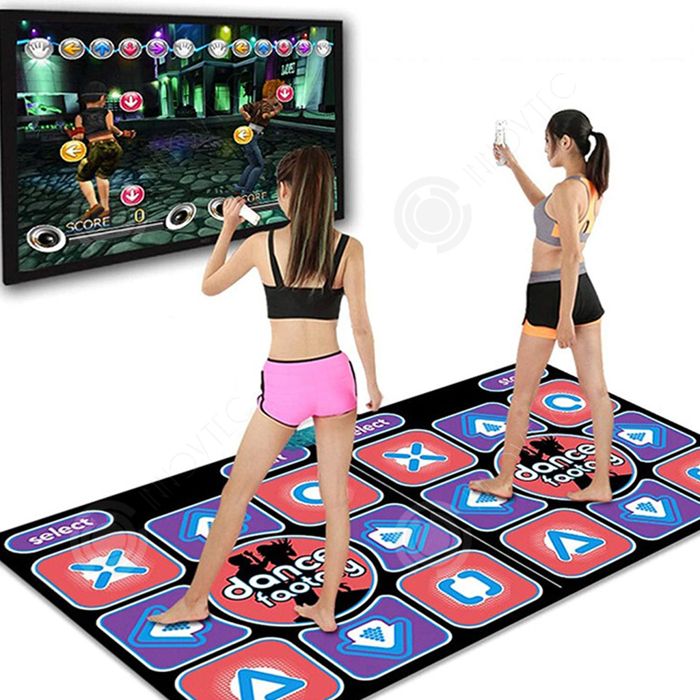 Tapis De Danse Musical Double Sans Fil – Pliable, Pour PC/TV, Avec USB Et Télécommande – Wakects – Grand 160x92 Cm