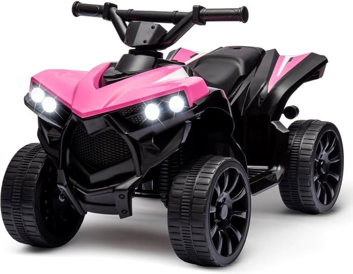 Quad électrique Enfant 6V – ATV avec LED, Musique, klaxon – Vitesse 1,5-3 km /h – Sécurité dès 3 Ans