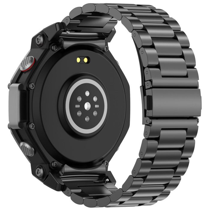 INF Bracelet de montre en acier inoxydable pour Amazfit T-Rex 3 Le noir