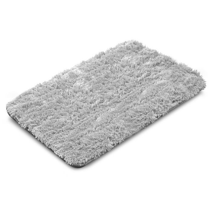 Meilleurs prix pour Tapis pour chien 80x60 cm shaggy gris clair antidérapant