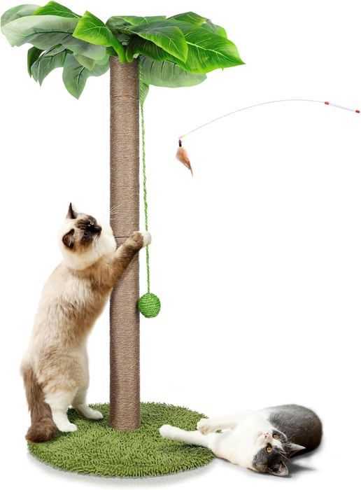 Meilleurs prix pour Griffoir Pour Chats 85 Cm Poteau Griffoir Chat Colonne En Sisal Naturel Et Base De Couverture En Moquette Douce Avec Boule Sus