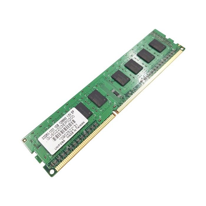 Barrette Mémoire 1Go RAM DDR3 Unifosa GU502203EP0200 DIMM PC3-10600 1333MHz 1Rx8 - Unifosa