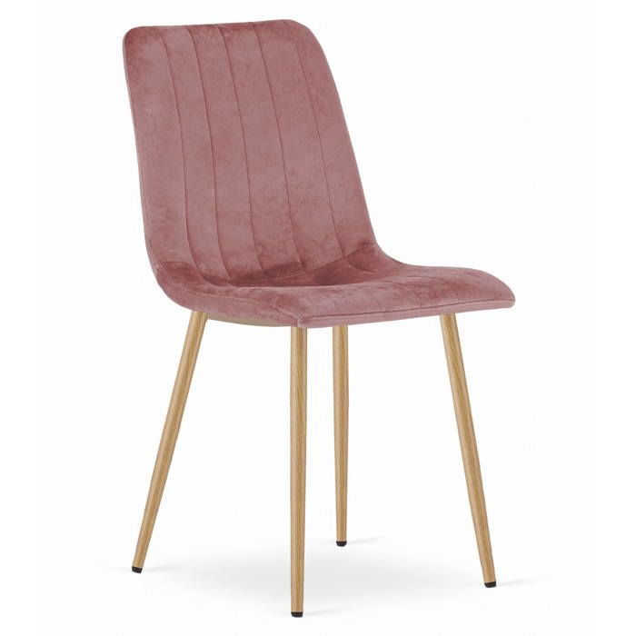 Chaise Komodee ORSARA - 1 Pieces - ROSE Tapisser en velours 51 x 43 x 90 cm Chaise Komodee ORSARA - 1 Pieces - ROSE Tapisser en velours 51 x 43 x 90 cm