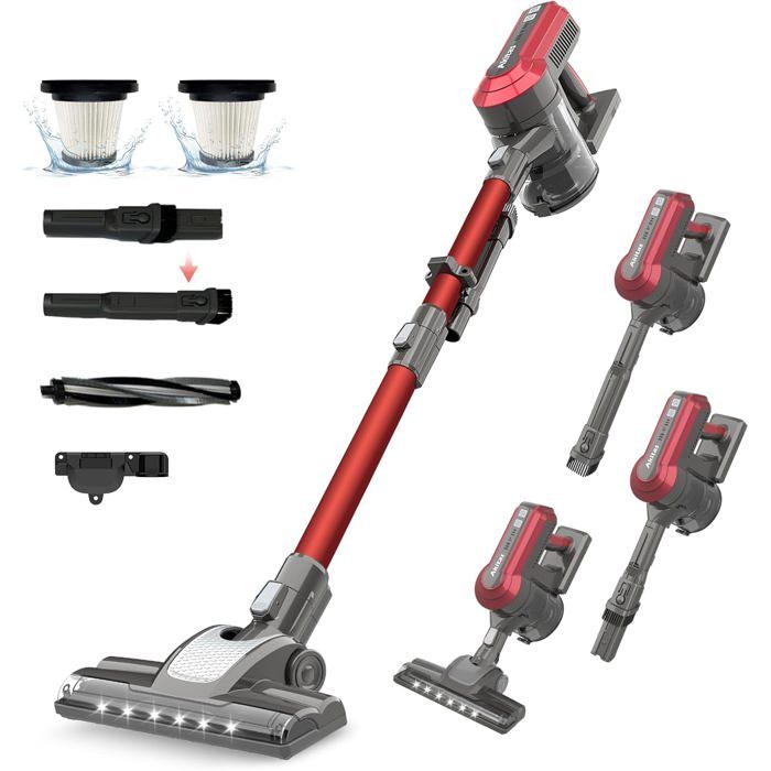 Akitas V10 Aspirateur Balai sans Fil 30V 450W Jusqua 50 Minutes 3 Vitesses Balai et a Main Moteur Numerique sans Balais (BLDC) Batt - Akitas