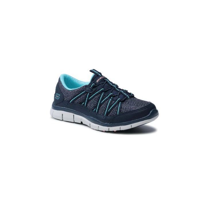 Skechers Baskets Sport Femme Skechers My Business - Bleu Marine Taille 37 Décontractées et Confortables