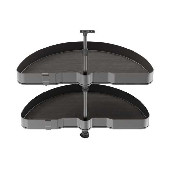 Jeu de 2 plateaux tournants Emuca Harmony gris anthracite