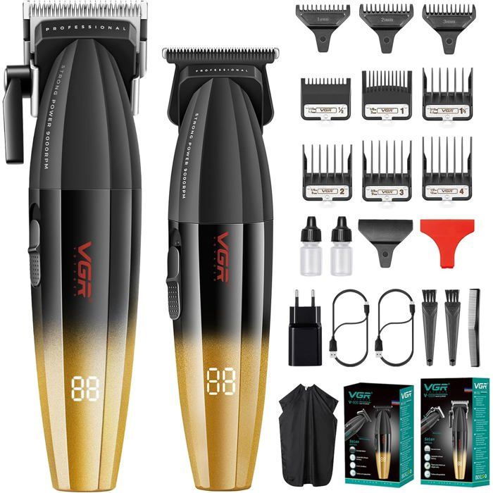 Tondeuse professionnelle - VGR - VGR 003 - Sans fil - Autonomie 250 min - Lames en céramique