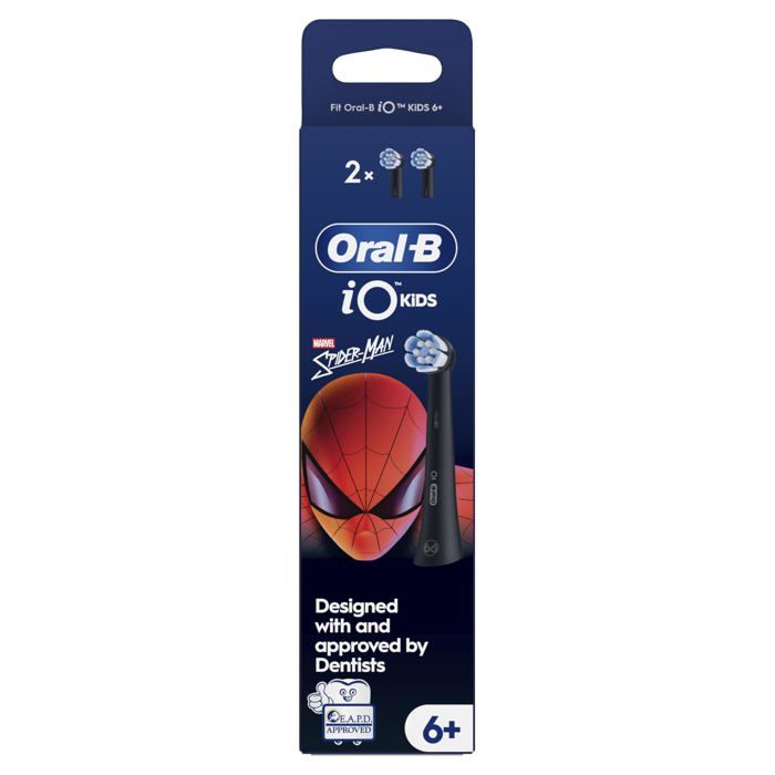 Tête de brosse à dents pour enfants Oral B iO Kids Spiderman Lot de 4 Extra douce Poils en nylon