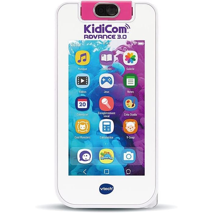 Portable Enfant - VTech KidiCom Advance 3.0 - Rose - 6-12 Ans - Double Objectif - Contrôle Parental Renforcé
