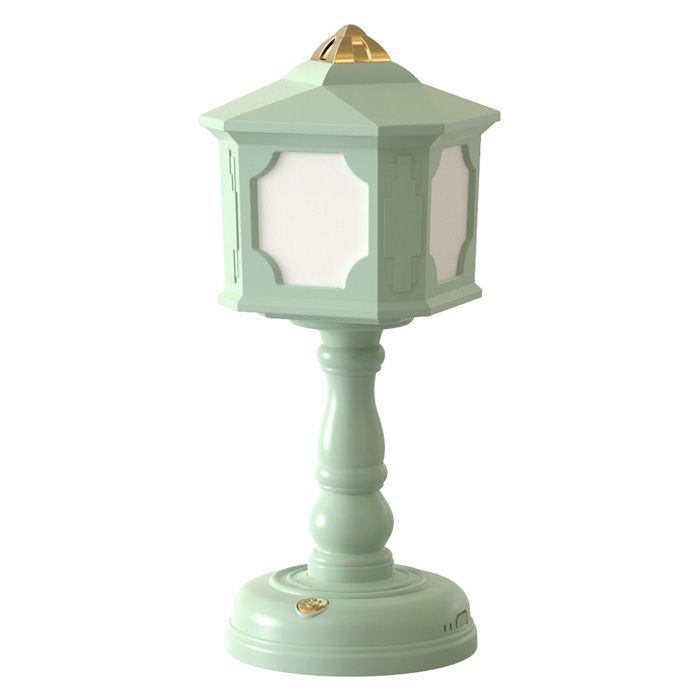Lampe de chevet de style rétroUSBRechargeable tactile trois températures de couleur convient aux chambres et dortoirs vert.