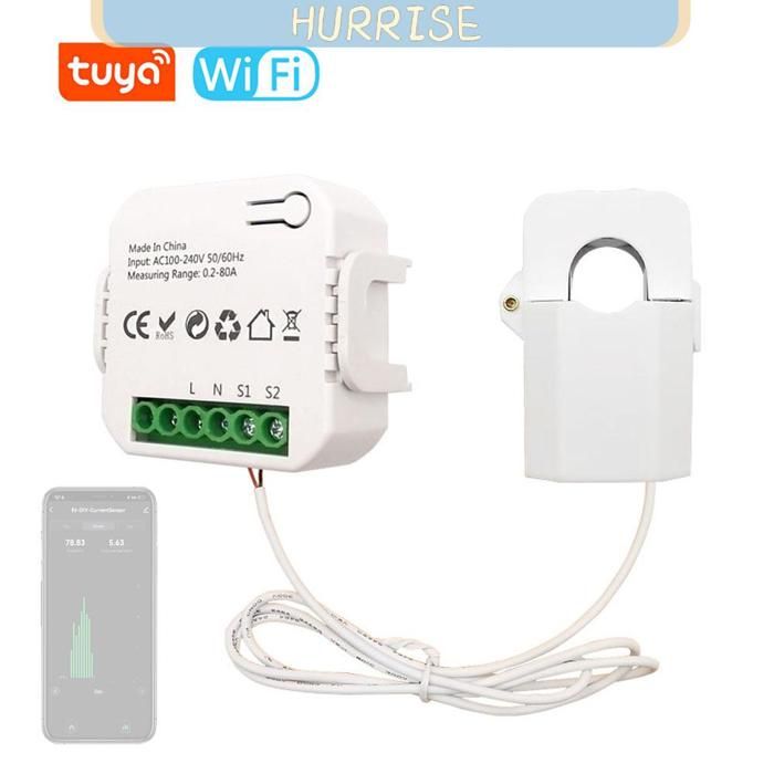 Compteur De Puissance Intelligent Tuya Wifi – Avec Pince Transformateur, SODIAL